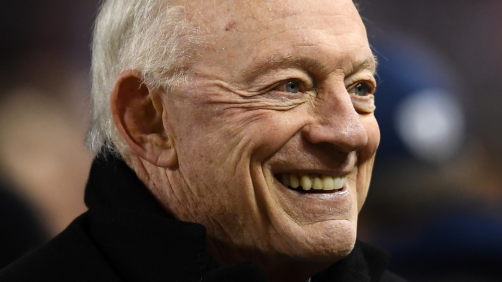 Jerry Jones smiling wide