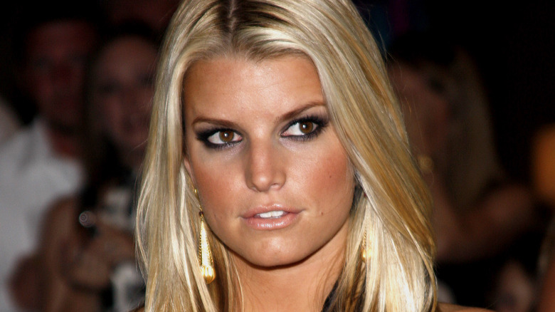 Jessica Simpson with a neutral expression