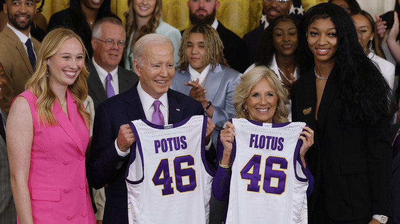 Hunter and Jill Biden with Emily Ward and Angel Reese