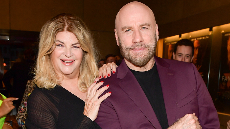 John Travolta and Kirstie Alley smiling 