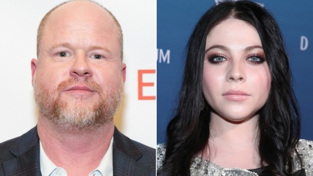 Joss Whedon and Michelle Trachtenberg neutral expressions