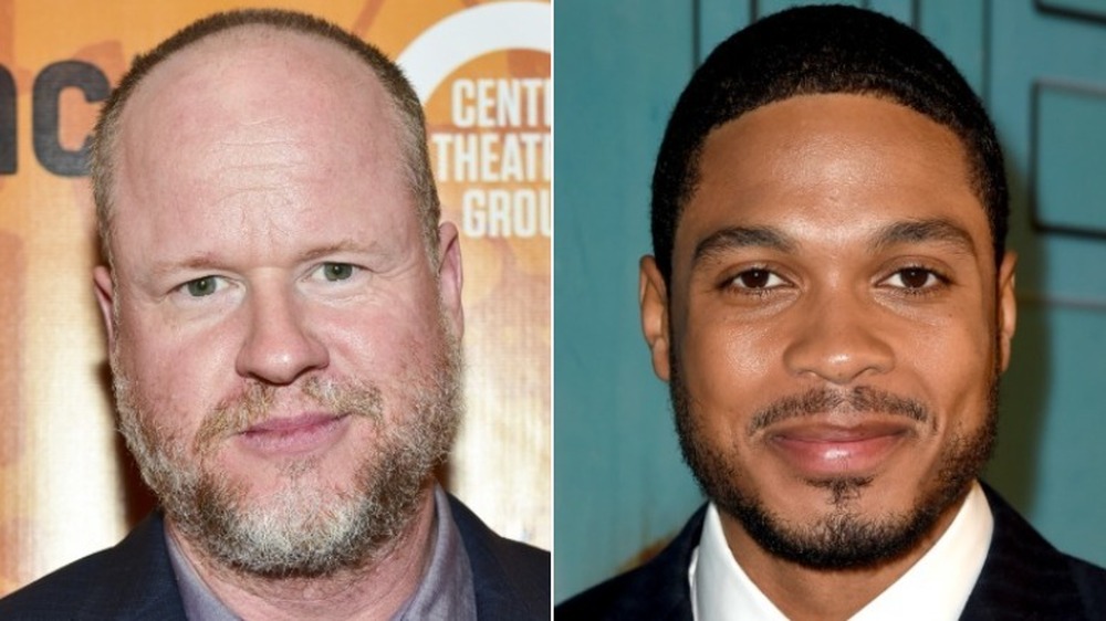 Joss Whedon and Ray Fisher grinning