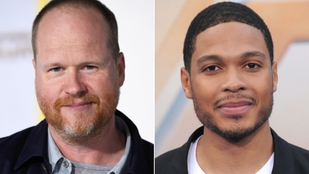 Joss Whedon and Ray Fisher grinning