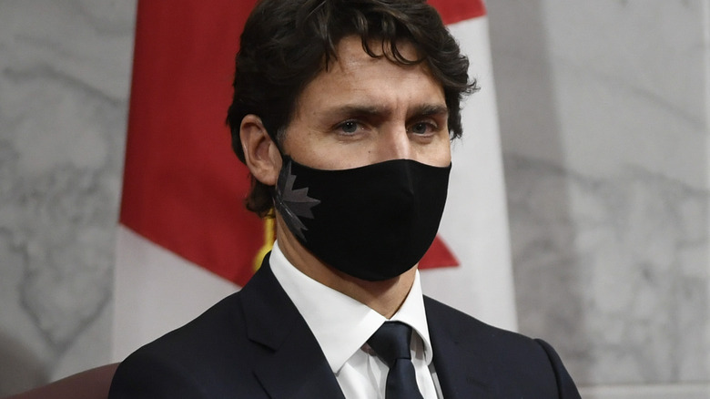 Justin Trudeau masked