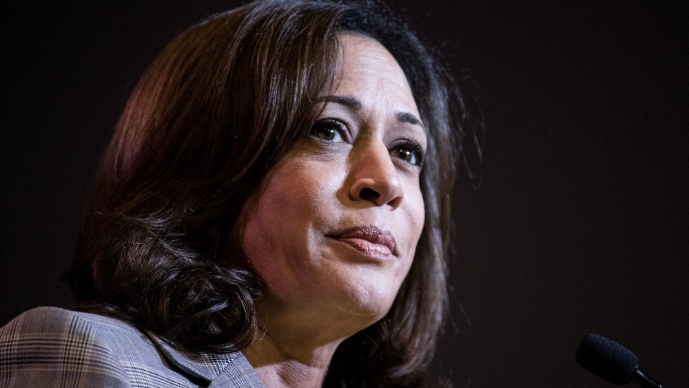 Kamala Harris looking serious