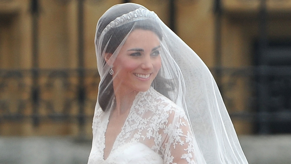 Kate Middleton wearing wedding dress