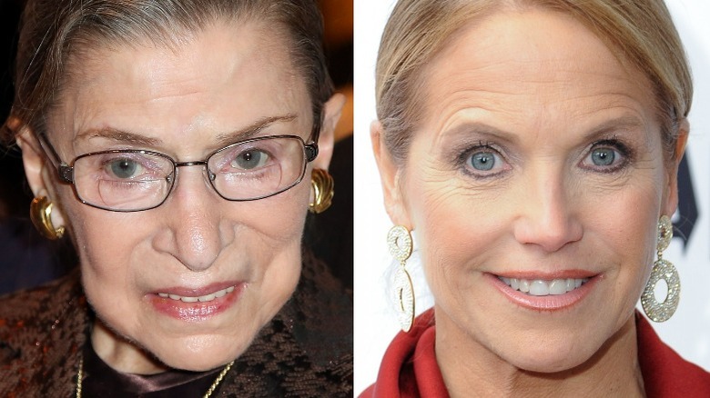 Ruth Bader Ginsburg, Katie Couric smiling