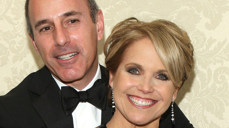 Matt Lauer behind Katie Couric