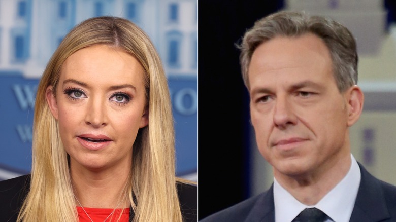 Kayleigh McEnany and Jake Tapper side by side