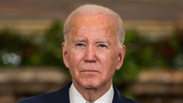 Joe Biden staring