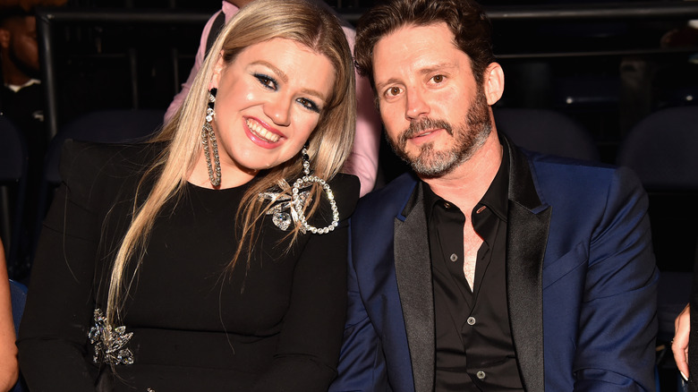 Brandon Blackstock poses with Kelly Clarkson