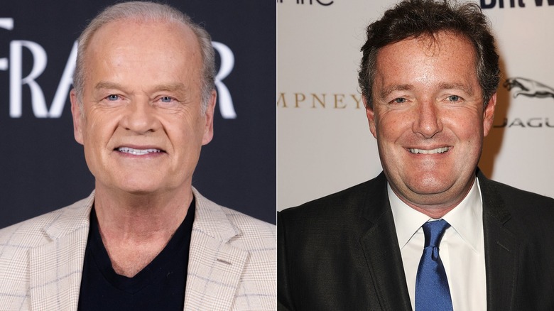 Kelsey Grammer smiling and Piers Morgan smiling