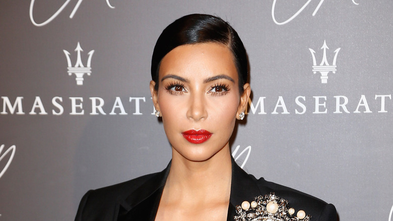 Kim Kardashian in red lipstick