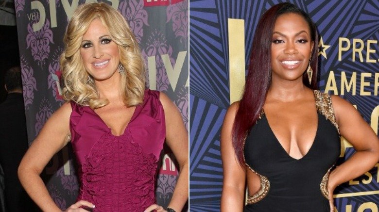 Kim Zolciak-Biermann Kandi Burruss smiling