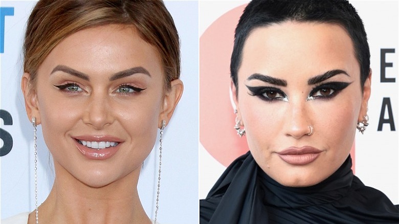 A split image of Lala Kent and Demi Lovato