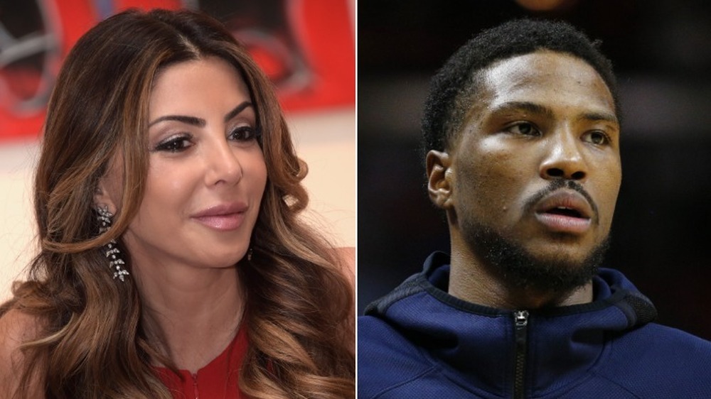 Larsa Pippen smirking, Malik Beasley distracted 