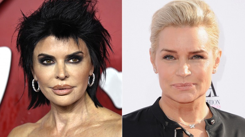 Lisa Rinna, left, and Yolanda Hadid, right