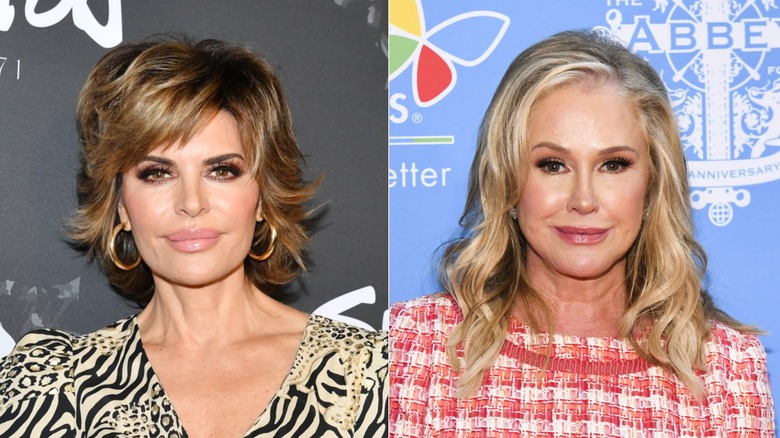 Lisa Rinna, left, and Kathy Hilton, right