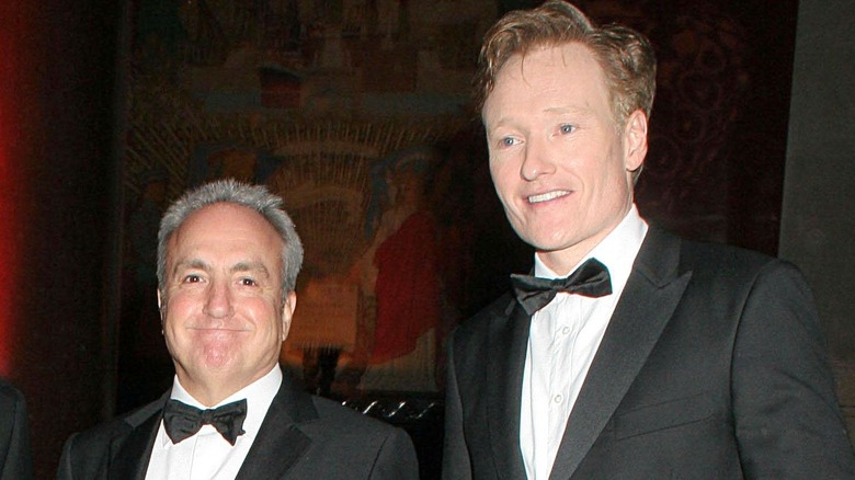 Lorne Michaels and Conan O'Brien smiling