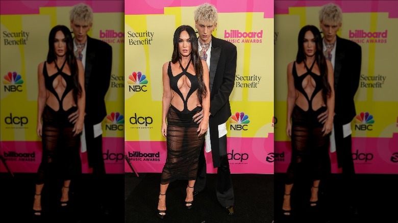 Mahine Gun Kelly and Megan Fox embrace