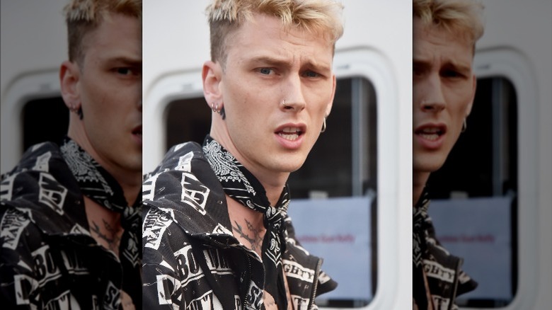 Machine Gun Kelly makes a face