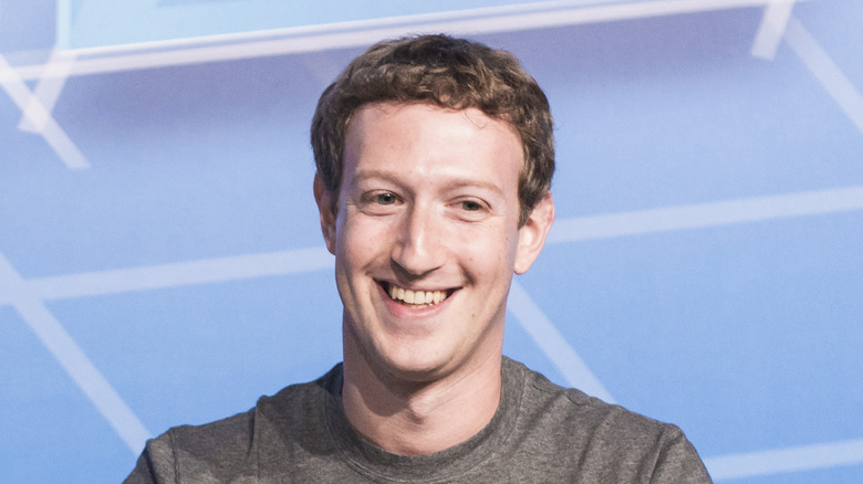 Mark Zuckerberg grey shirt smiling