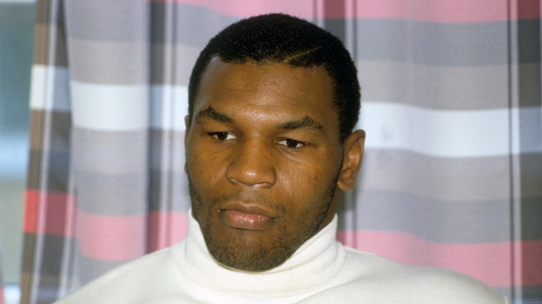 Mike Tyson looking upset 