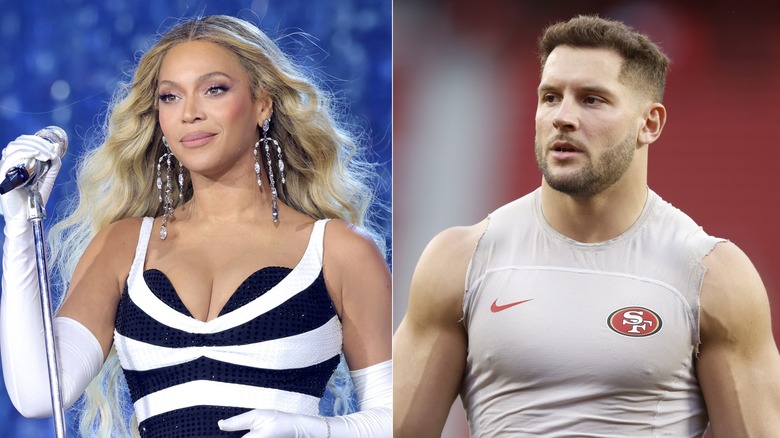 Nick Bosa and Beyoncé side by side