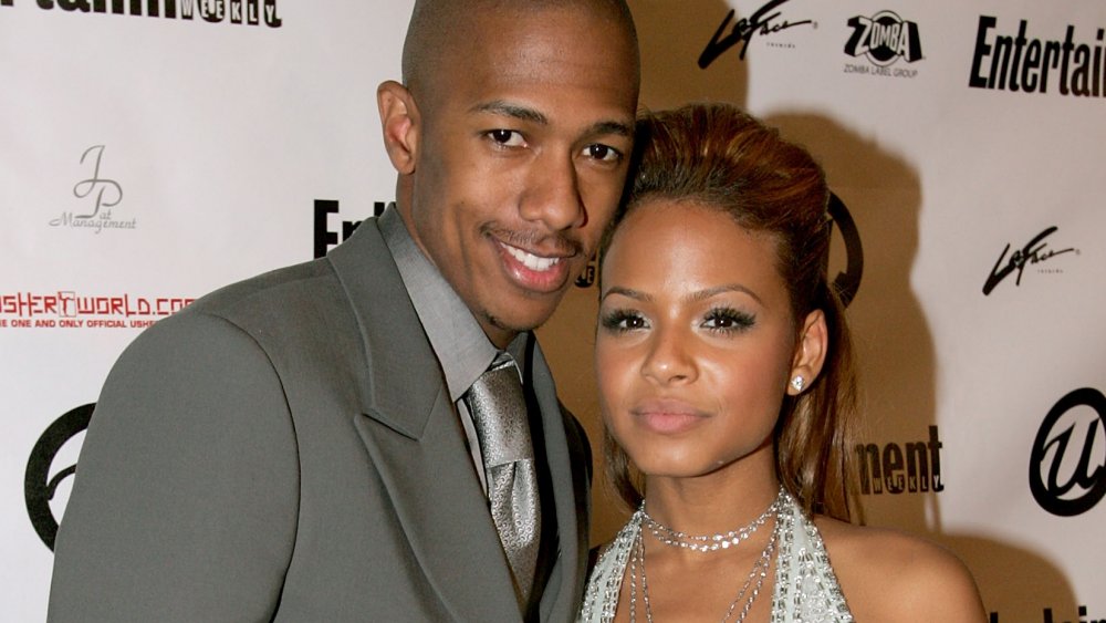 Nick Cannon and Christina Milian at Usher's Private Grammy Party