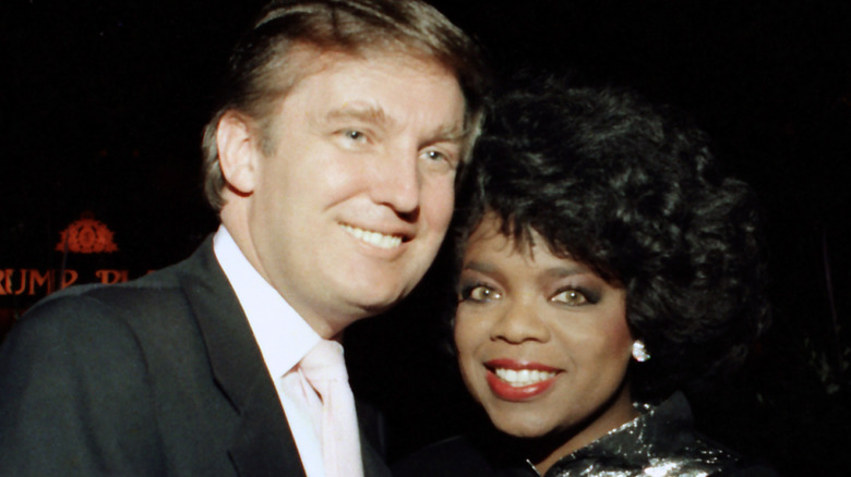 Donald Trump and Oprah Winfrey posing