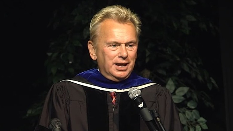 Pat Sajak speaking at graduation