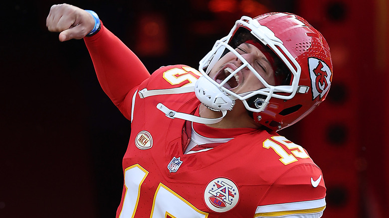 Patrick Mahomes wearing Chiefs uniform