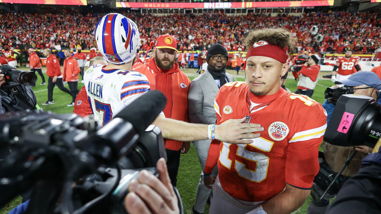 Patrick Mahomes wearing Chiefs uniform