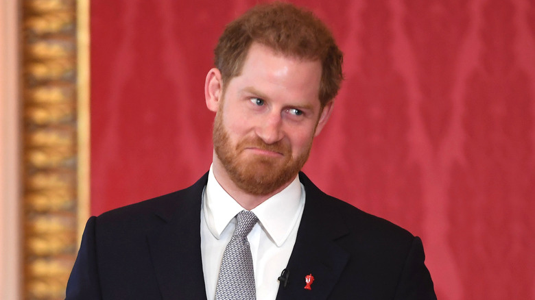 Prince Harry shrugging