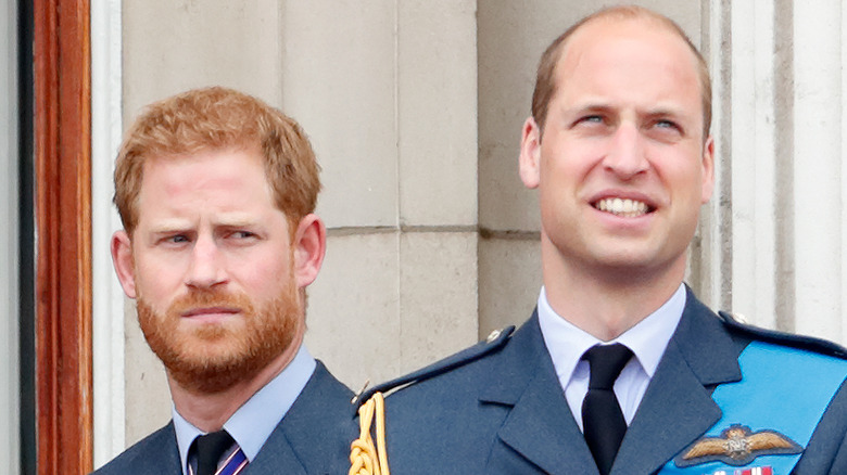 Prince Harry and Prince William in uniform