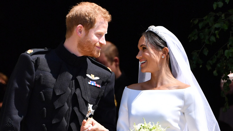 Prince Harry and Meghan Markle laughing