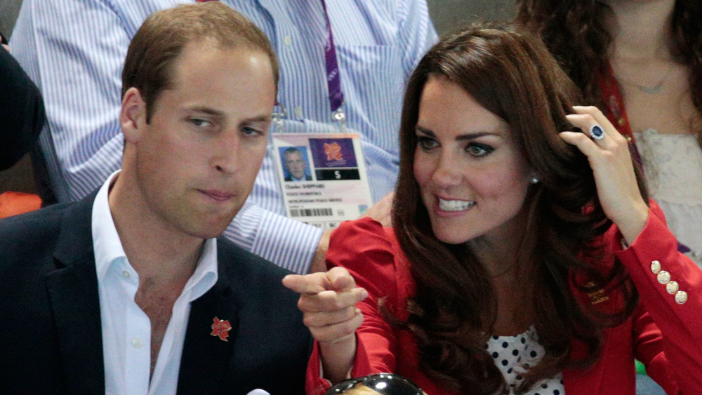 Prince William and Kate Middleton with Diana's engagement ring