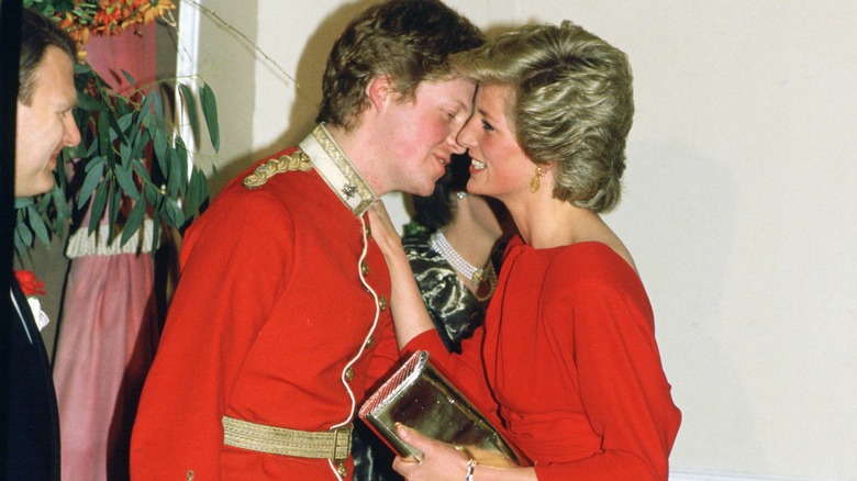 Princess Diana greeting Charles Spencer