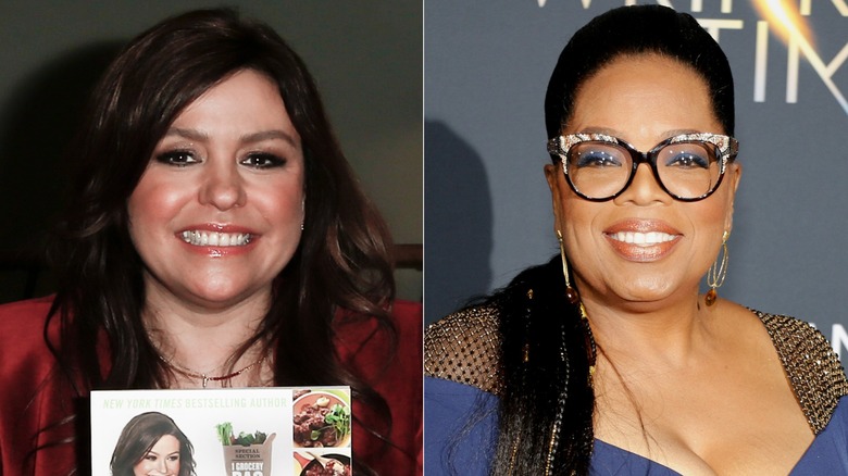 Rachael Ray, left, and Oprah Winfrey, right