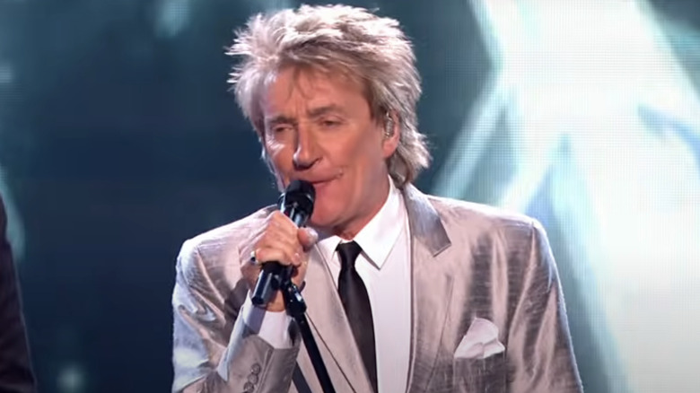 Rod Stewart performing X factor