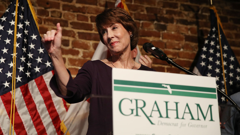 Gwen Graham giving speech