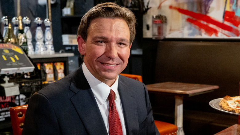 Ron DeSantis smiling on camera