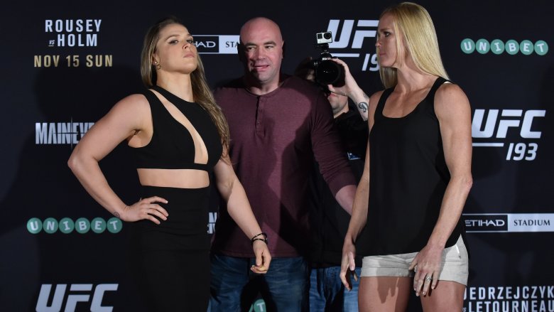 Ronda Rousey, Dana White, Holly Holm