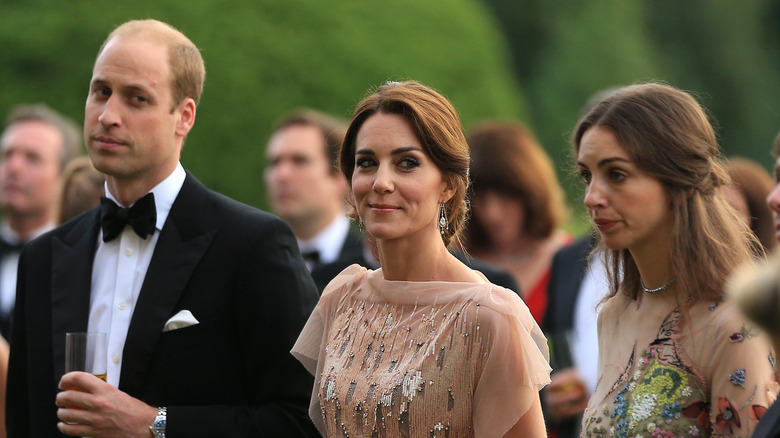 Prince William bald, Kate Middleton smiling, Rose Hanbury sad