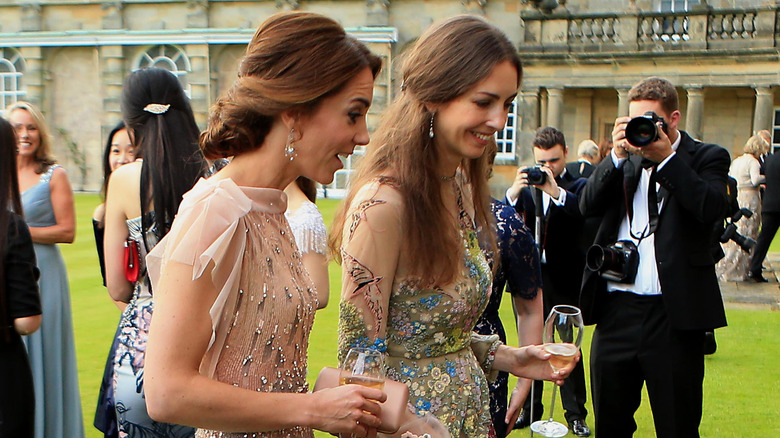 Rose Hanbury smiling at Kate Middleton