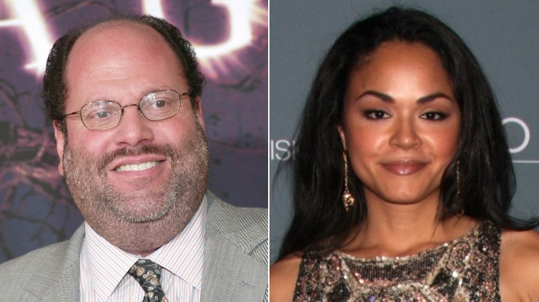 Scott Rudin smiling and Karen Olivo looking at camera