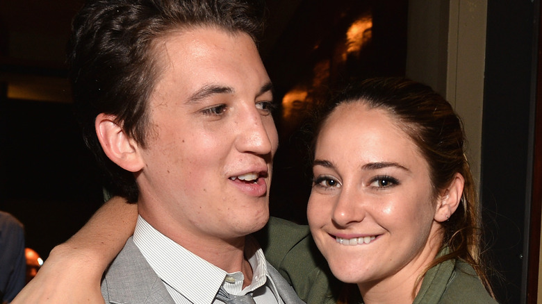 Miles Teller, Shailene Woodley biting lip