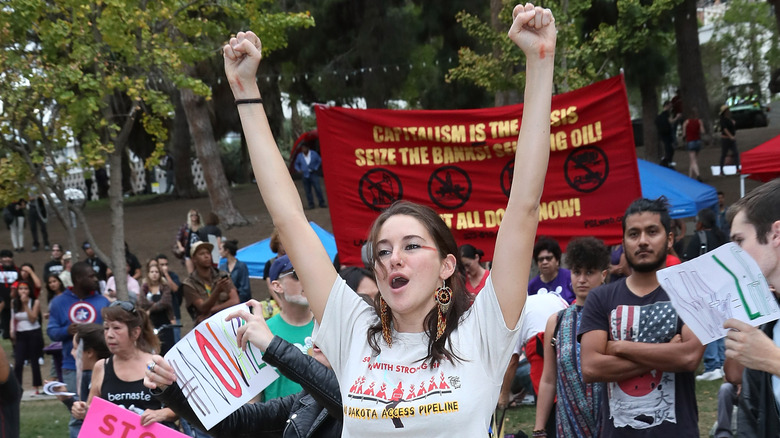 Shailene Woodley protesting