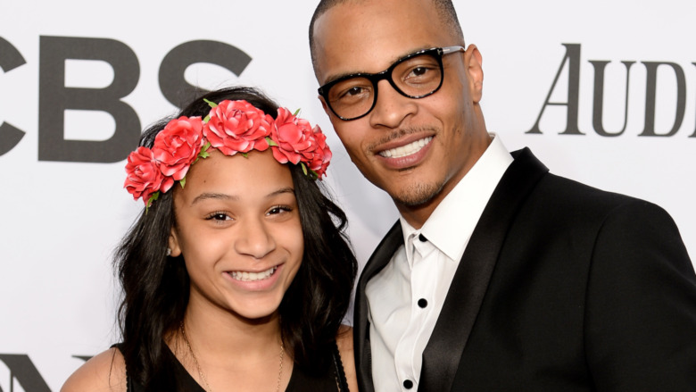 Deyjah Imani Harris (L) and T.I. smile