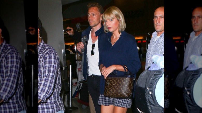 Taylor Swift and Tom Hiddleston at the airport